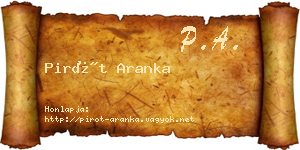 Pirót Aranka névjegykártya